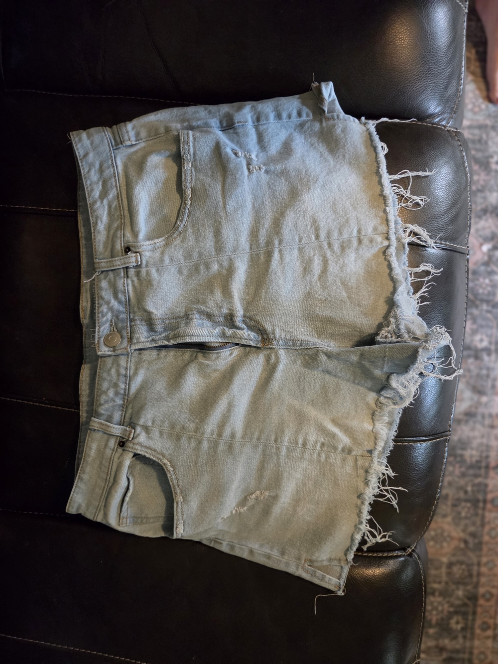 No Boundaries Light Blue Distressed Denim Shorts